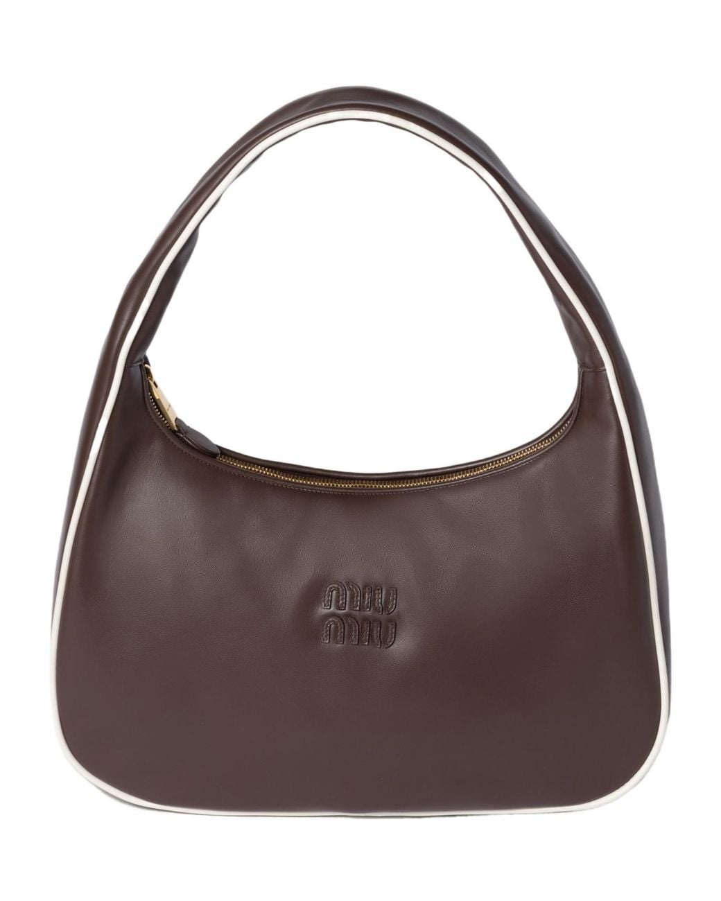 Miu Miu Brown Leather Wander Shoulder Bag