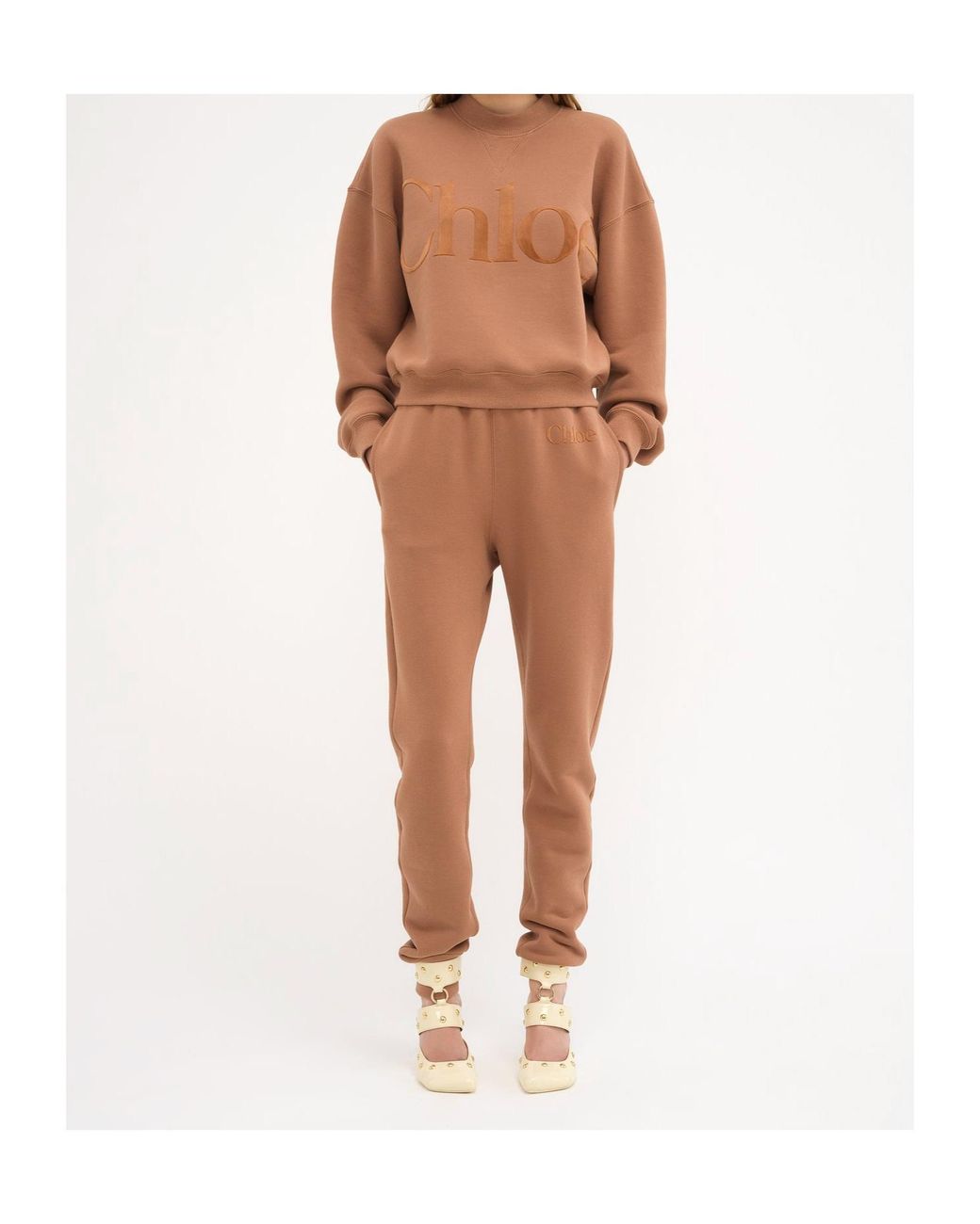 Chloé Brown Elastic Waist Sweatpants