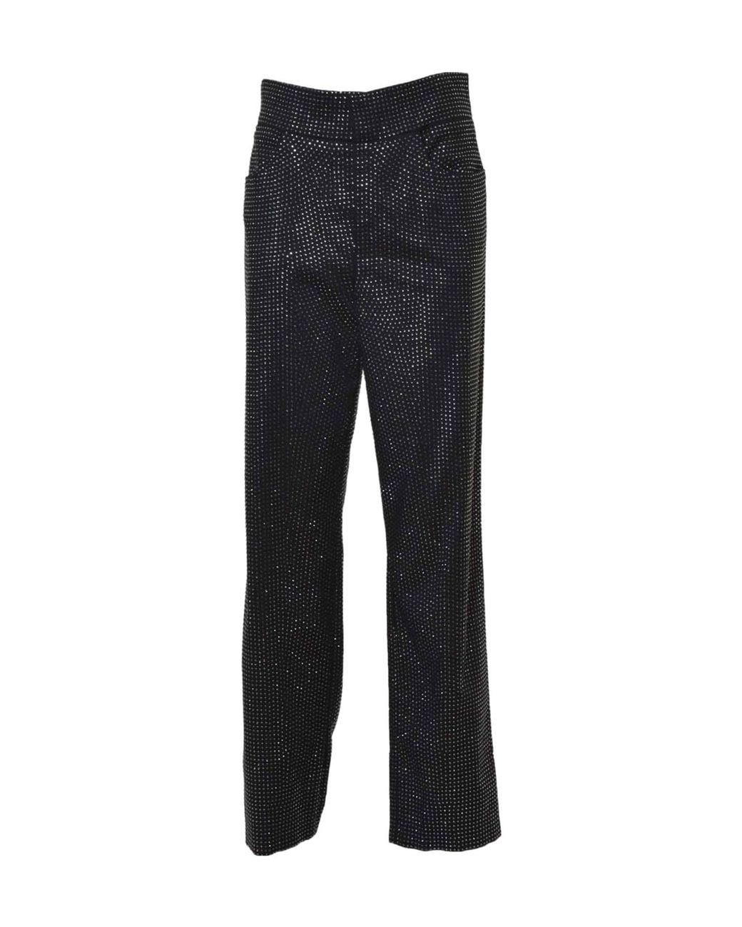 GIUSEPPE DI MORABITO Black Straight-Leg Embellished Trousers