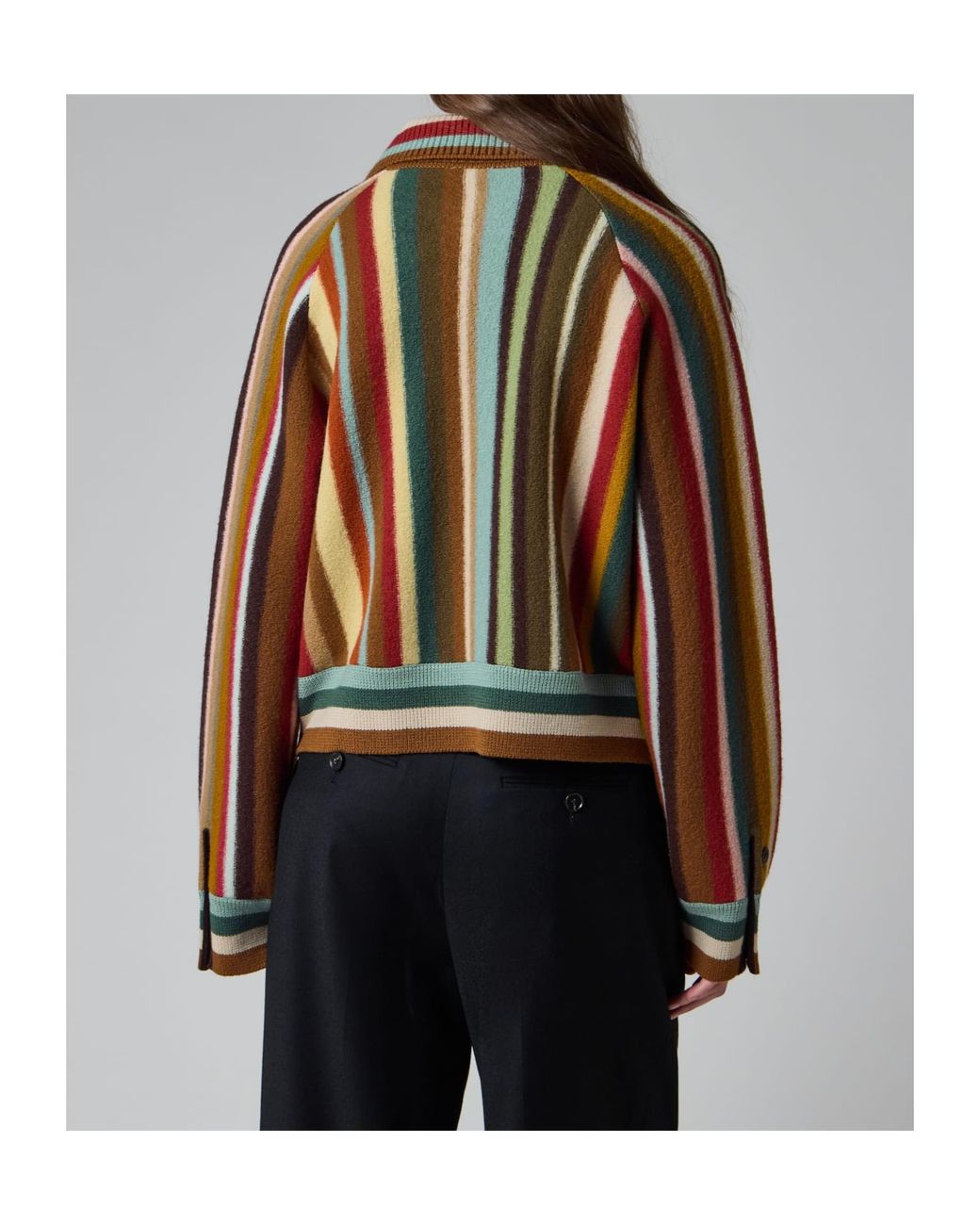 Paul Smith Multicolor Striped Button-Up Cardigan