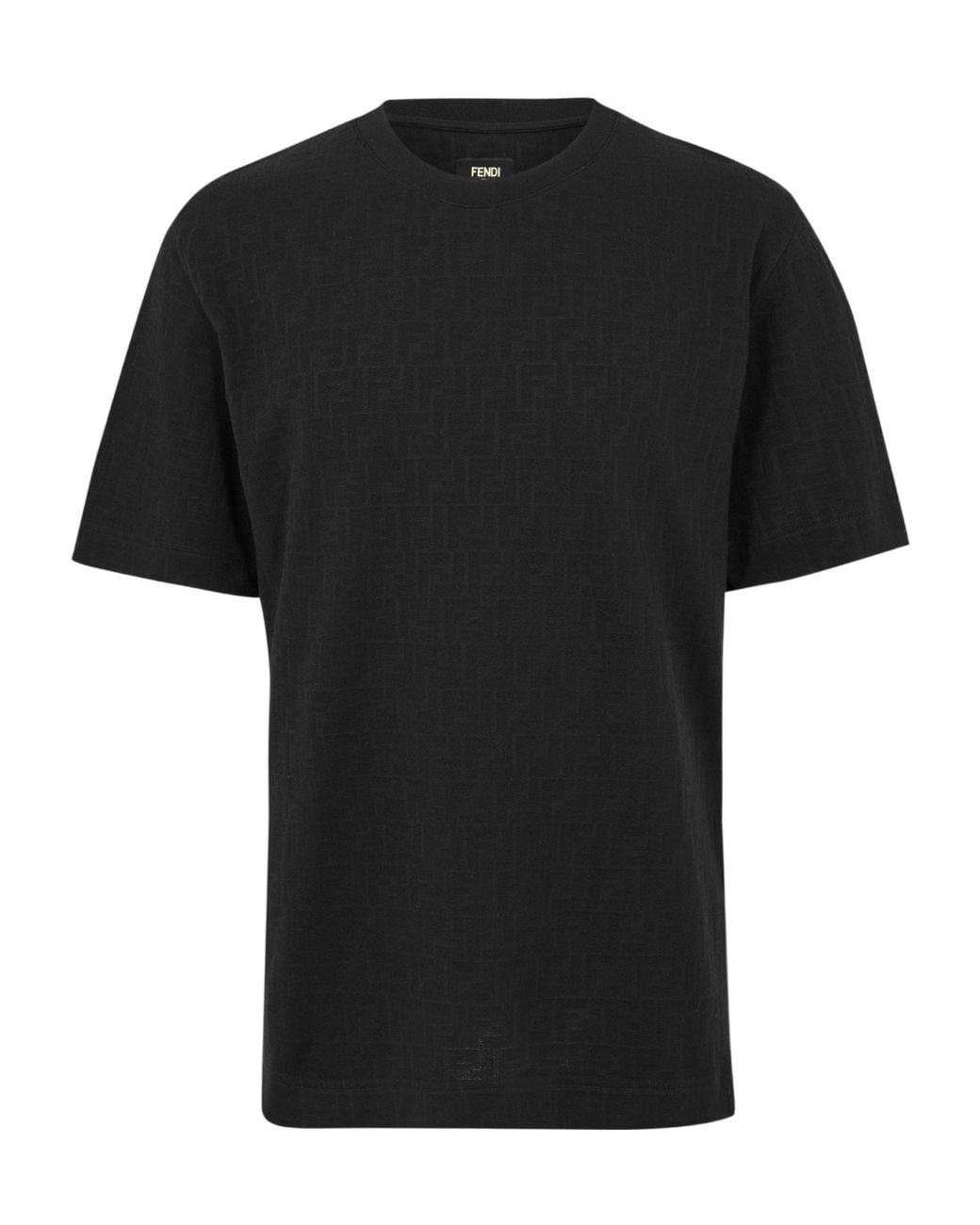 Fendi Black Crew Neck Short Sleeve Tee for men