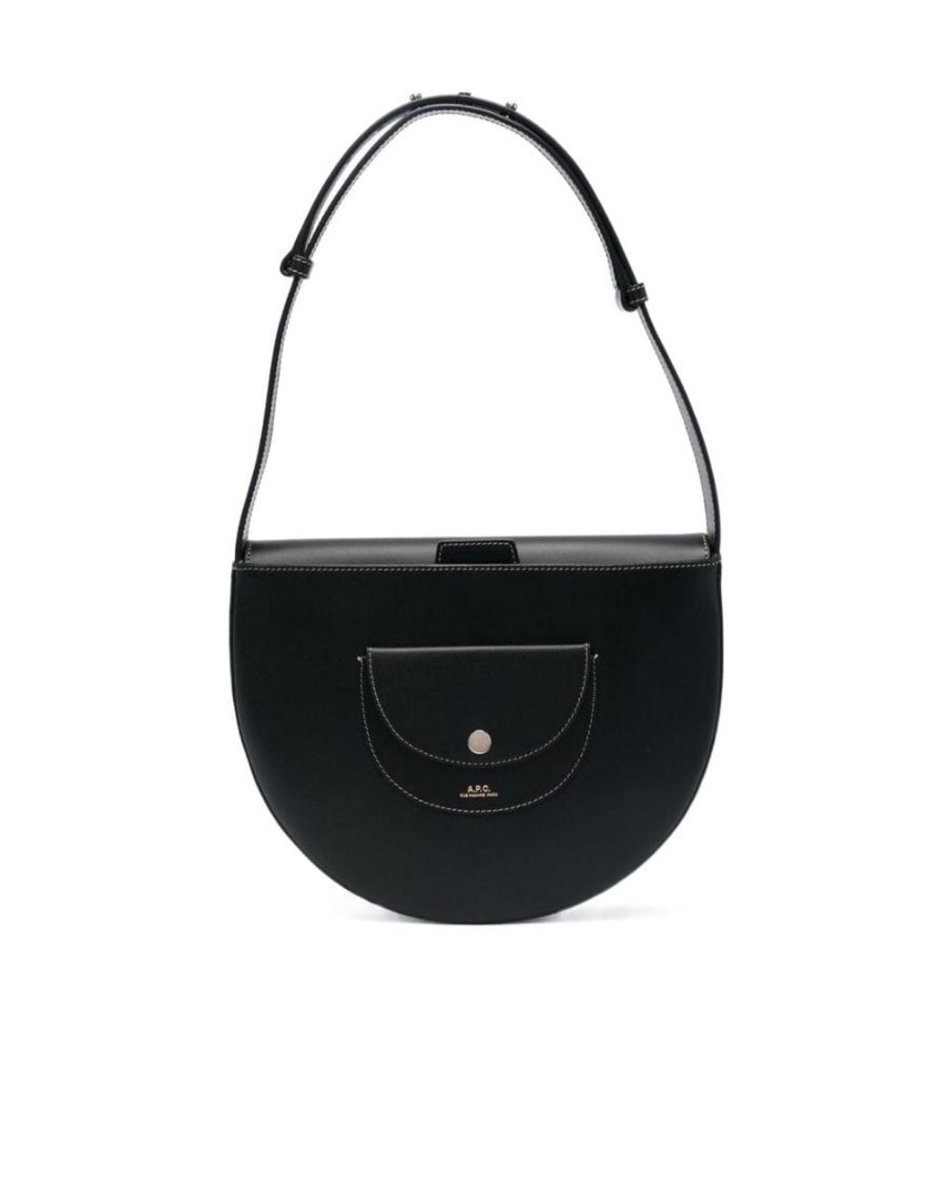 A.P.C. Black Le Pocket Leather Shoulder Bag