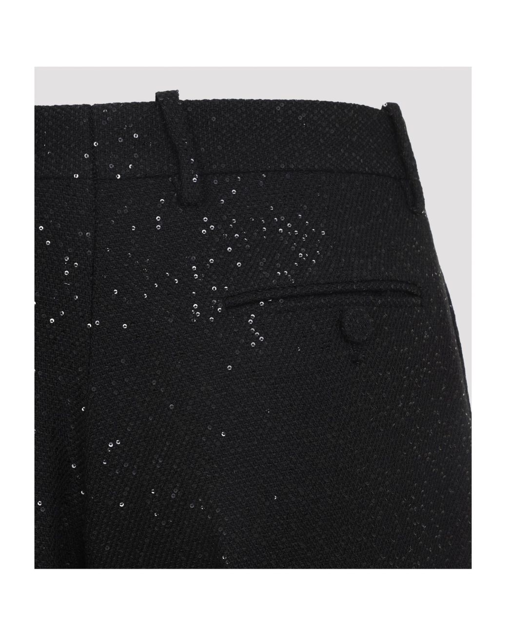 Tom Ford Black Sequined Tailored Straight Pants