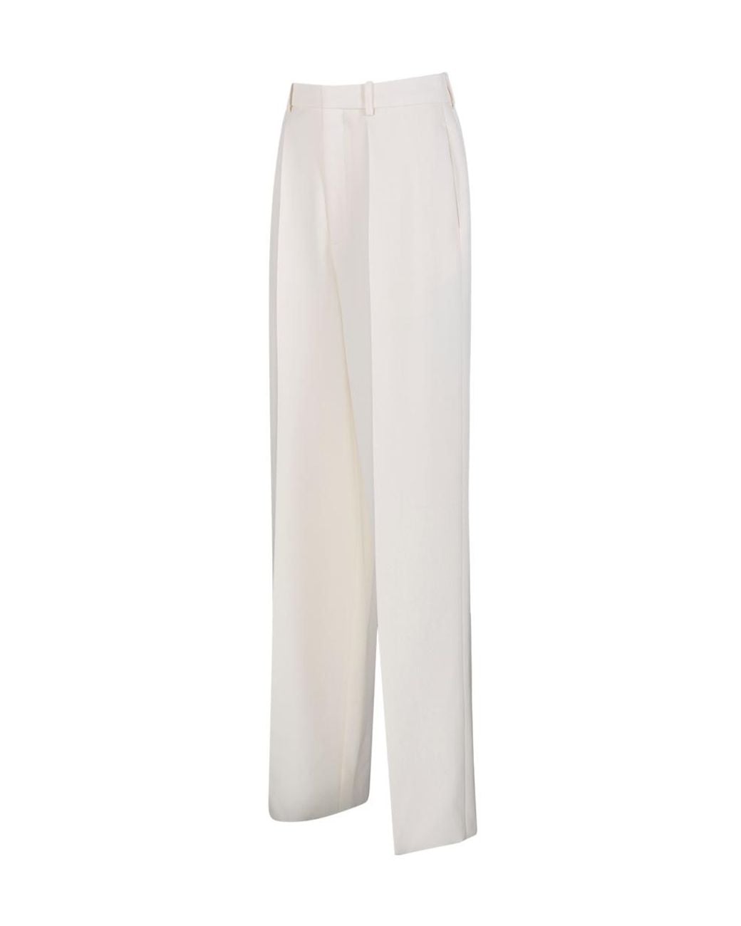 Balenciaga White Crease Detailed Trousers
