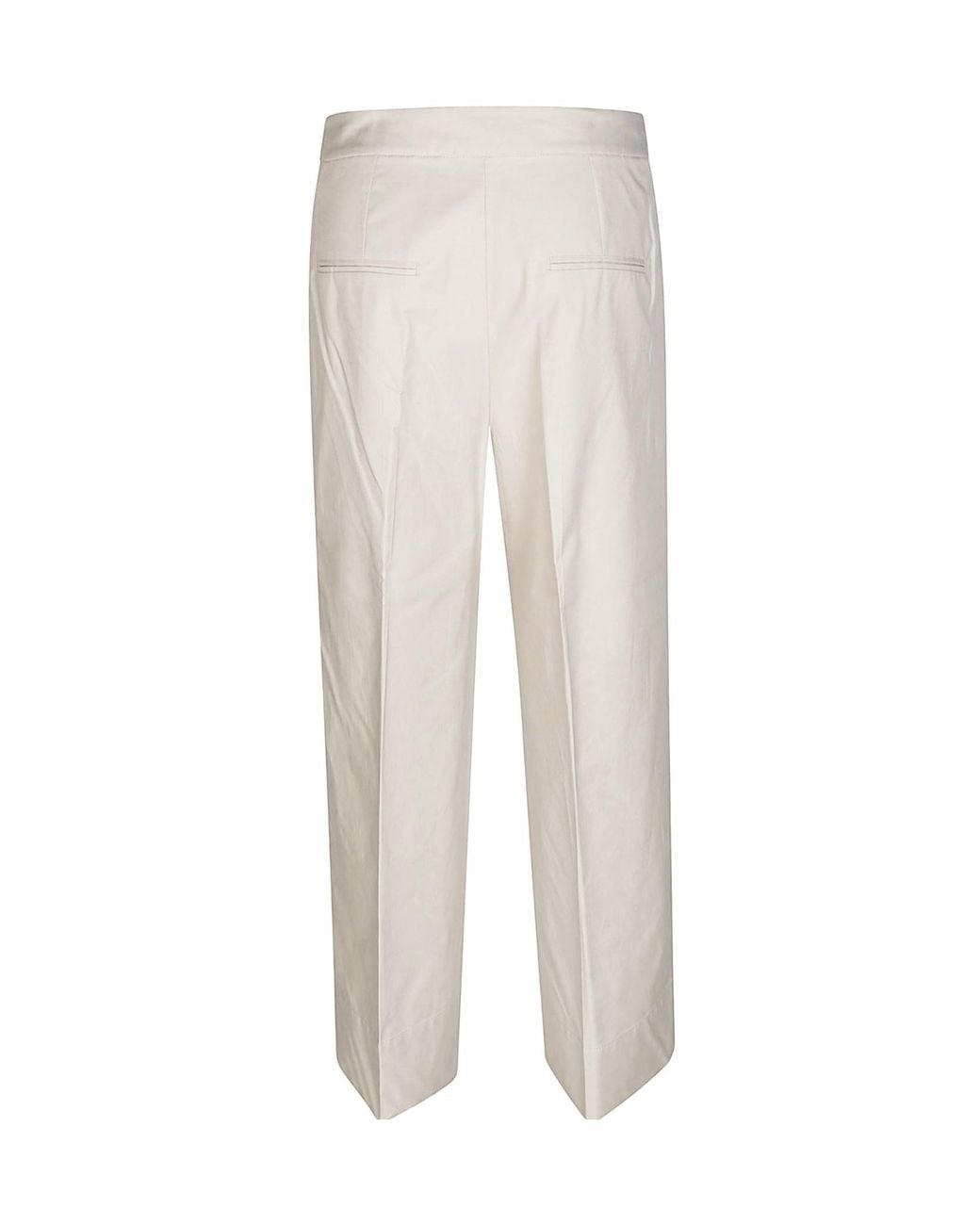 Max Mara White Elastic Waist Casual Pants
