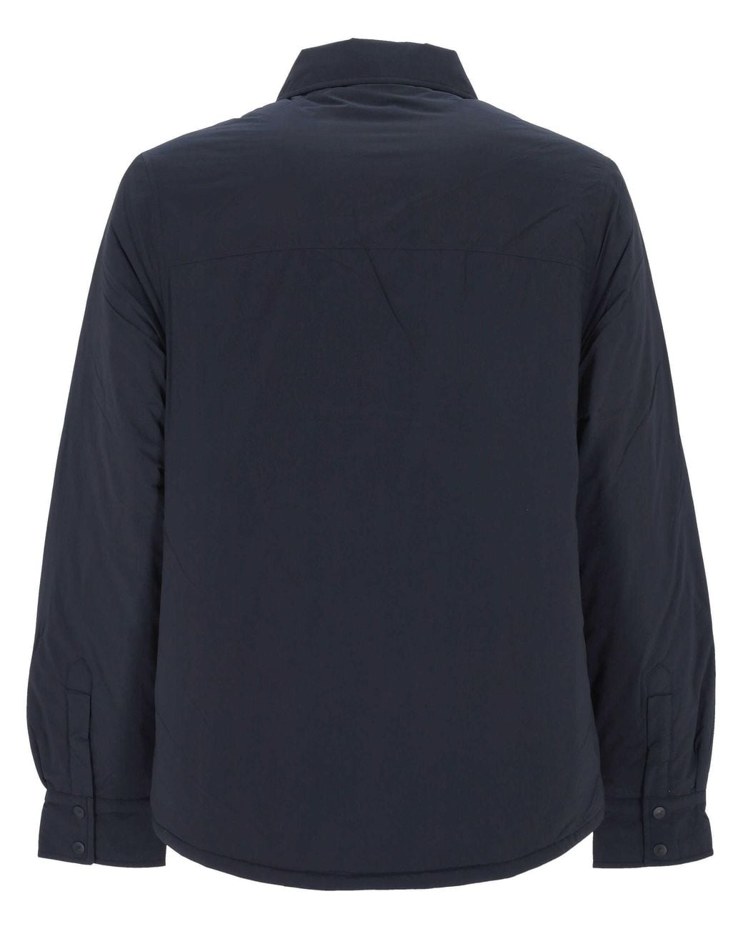K-Way Blue Logo Patch Press-Stud Jacket for men