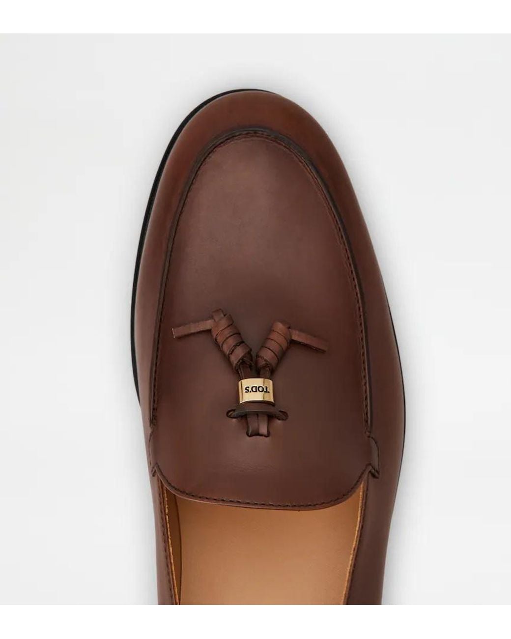 Tod's Brown Mocassin Sabot En Cuir