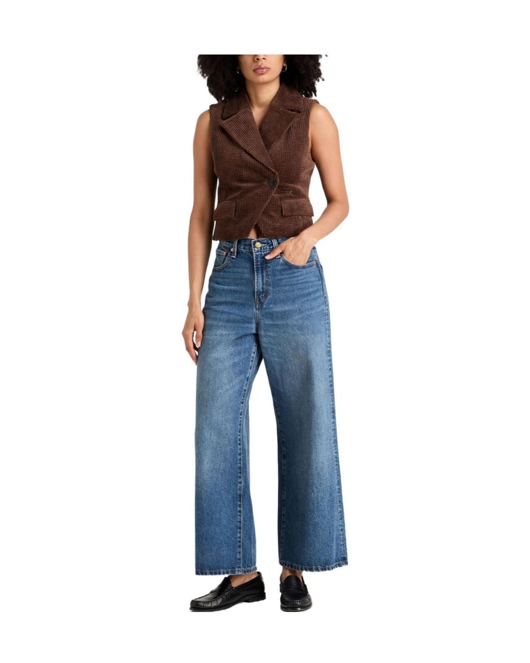 Ganni Brown Solid-Colored Corduroy Jacket