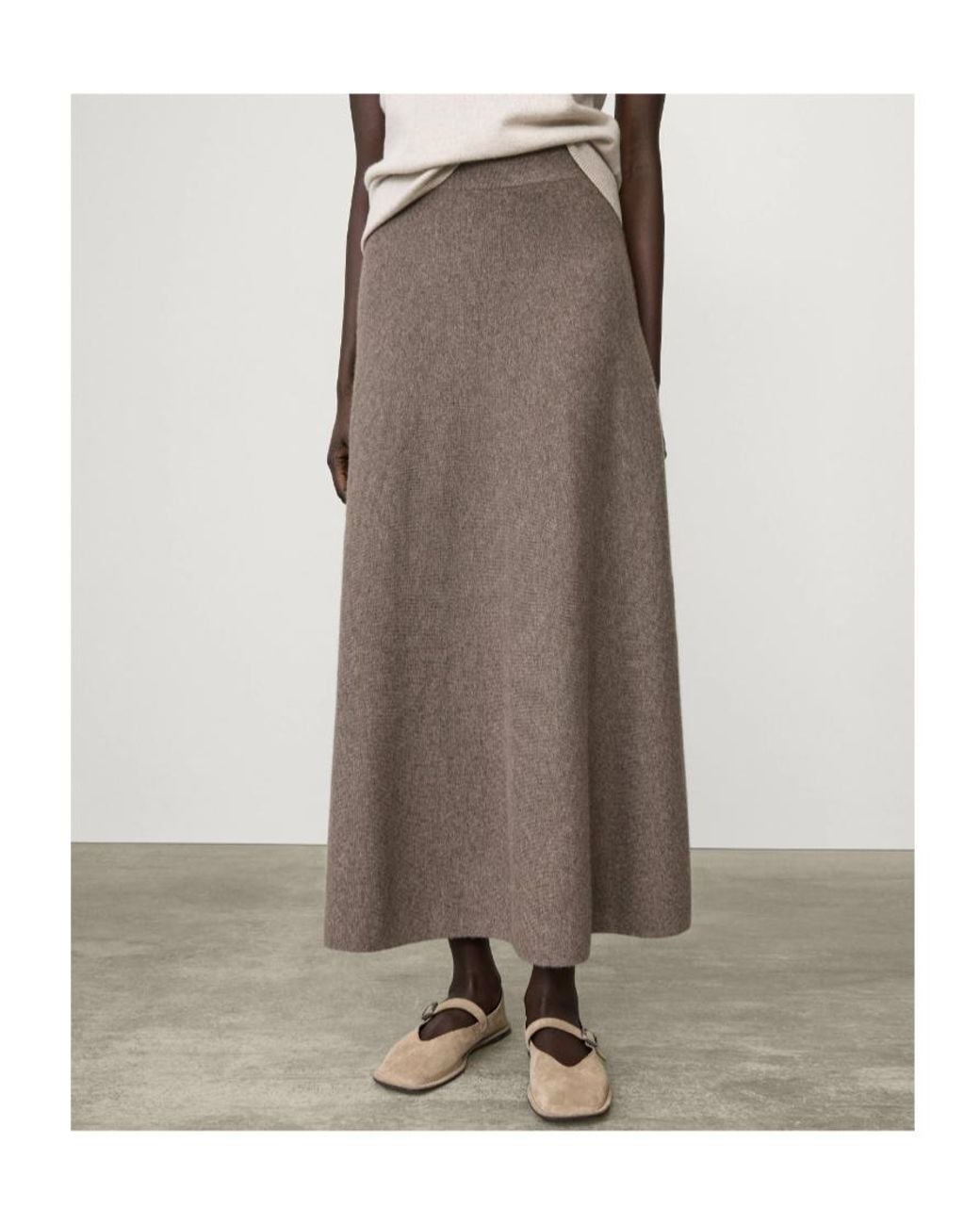 Lisa Yang Brown Flared Skirt