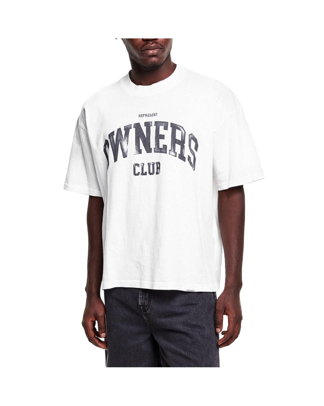 Represent White Oversized T-Shirt for men
