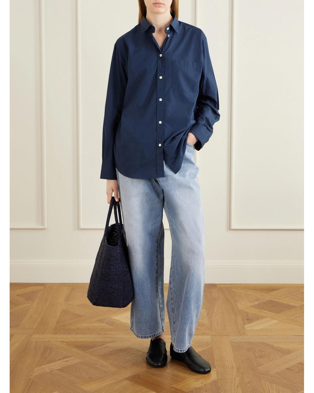 Rohe Blue Berber Barrel-Leg Jeans
