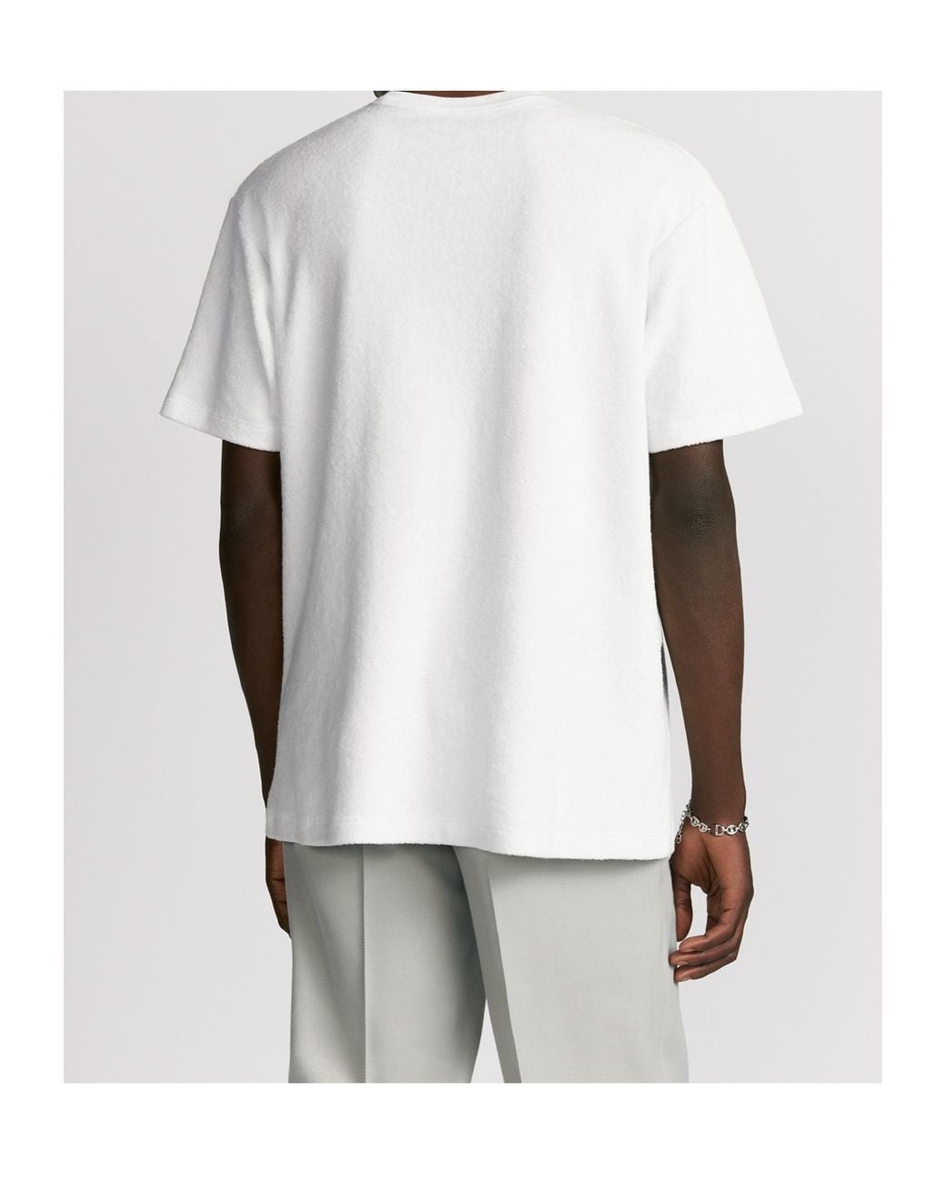Dior White Homme Crewneck Short-Sleeved T-Shirt for men