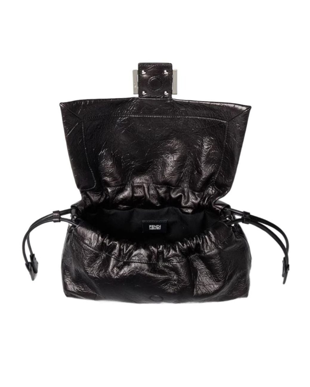 Fendi Black Baguette Soft Medium Shoulder Bag
