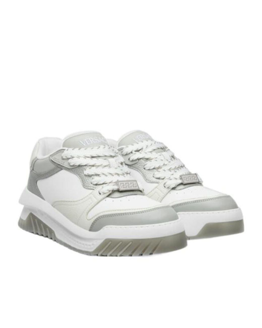 Versace White Odissea Lace-Up Sneakers for men