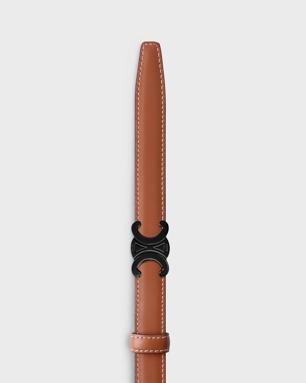 Céline White Triomphe Buckle 18 Mm Reversible Belt