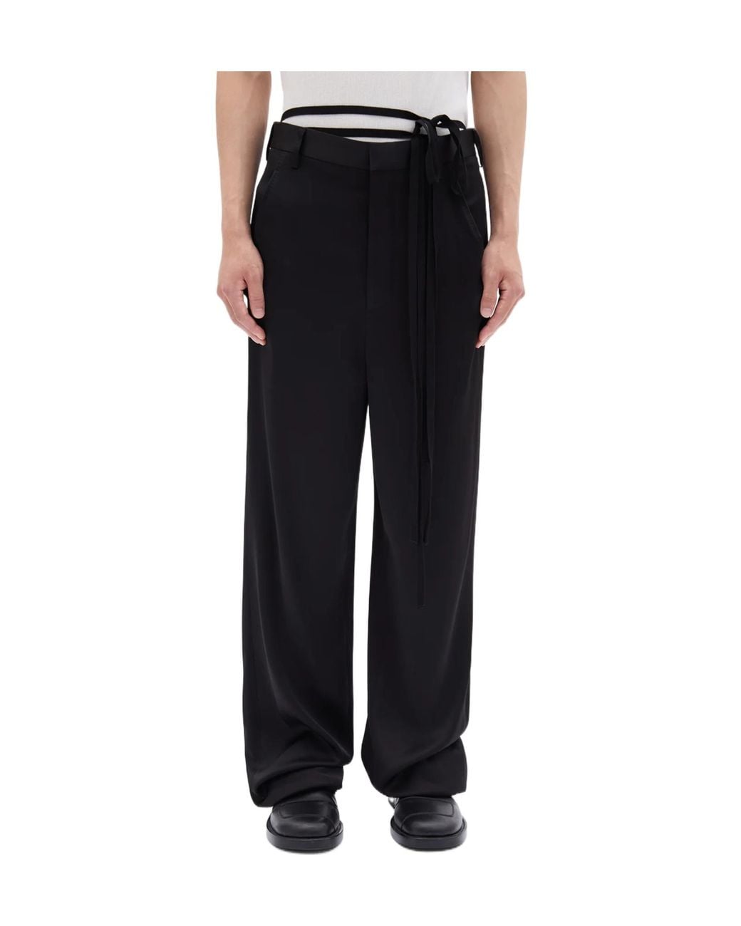 Ann Demeulemeester Black Leon Trousers for men