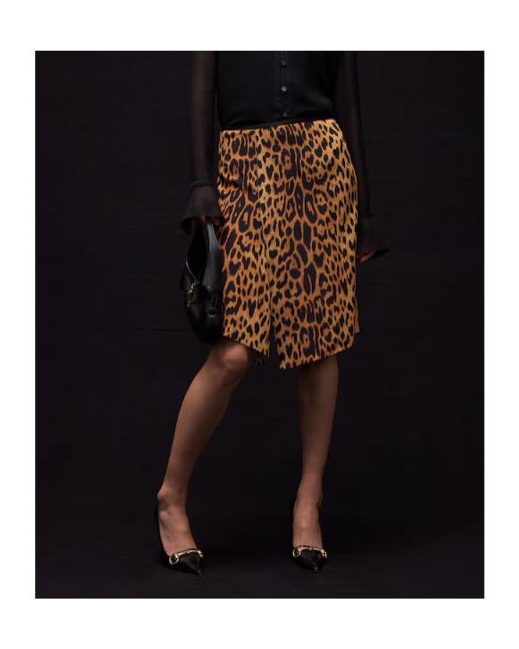 Gucci Natural Printed Silk Crêpe De Chine Skirt