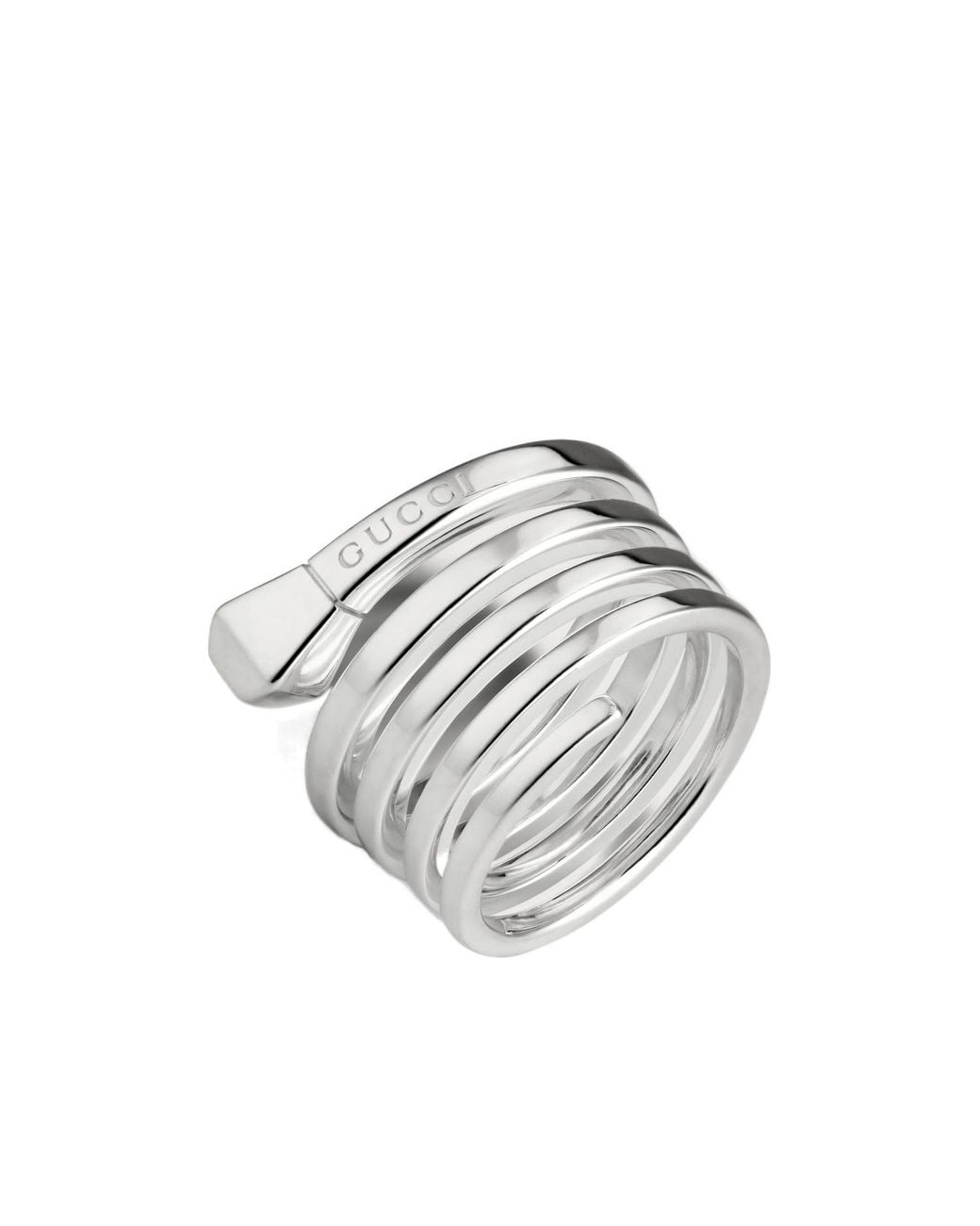 Gucci White Chiodo Multi-Row Ring for men