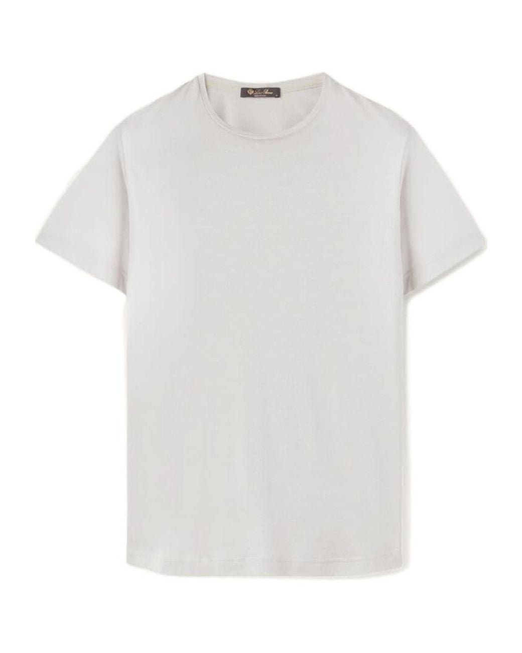 Loro Piana White Short-Sleeved Jersey T-Shirt for men