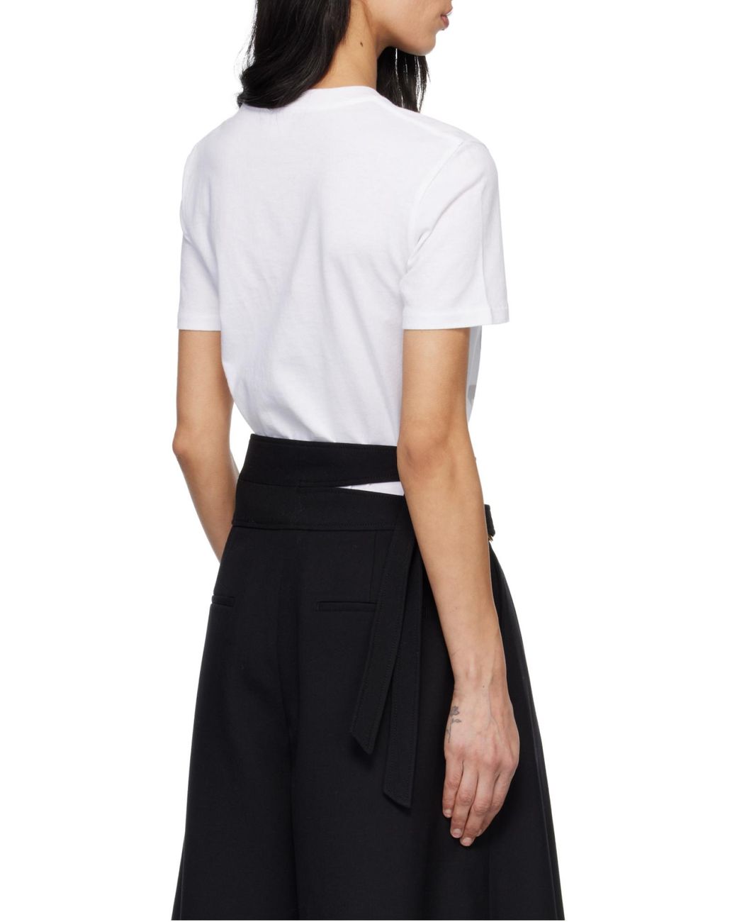 Chloé White Chloé Crew-Neck Jersey Logo T-Shirt