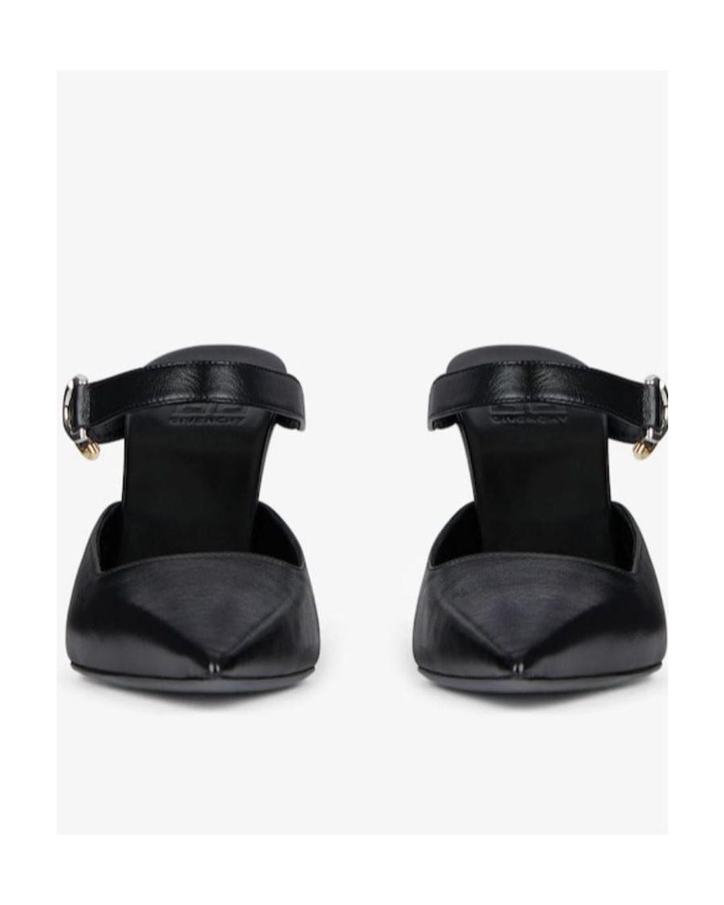 Givenchy White Voyou Pointed Toe Mules