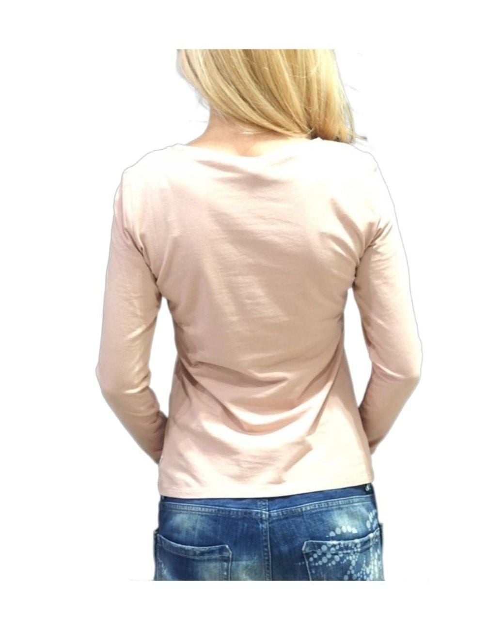 Armani Jeans Natural Logo Round Collar Blouse