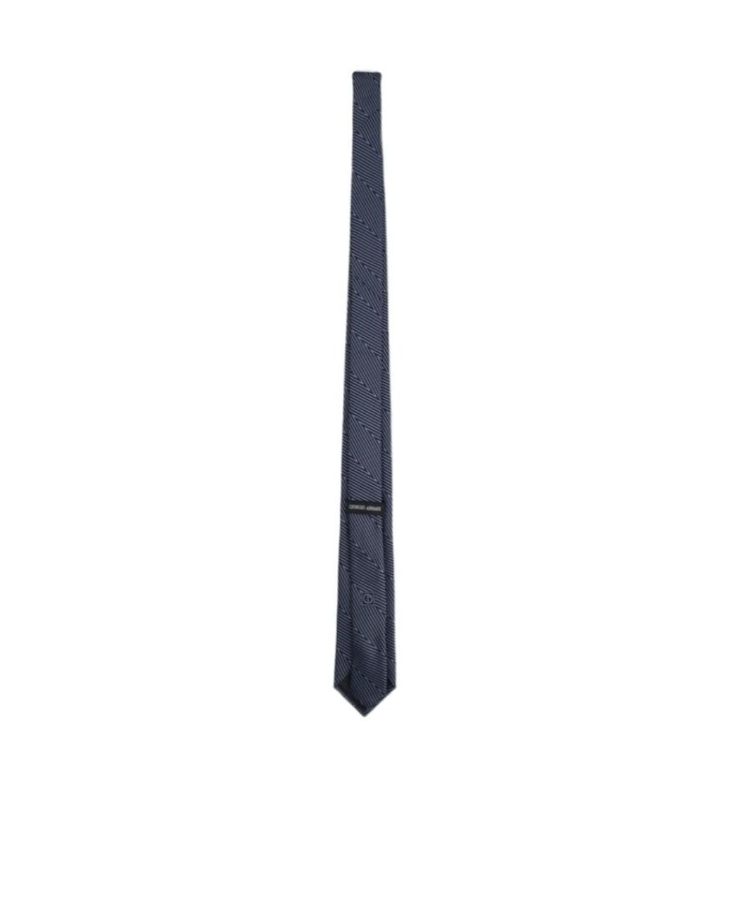 Giorgio Armani Blue Zigzag Pattern Tie for men