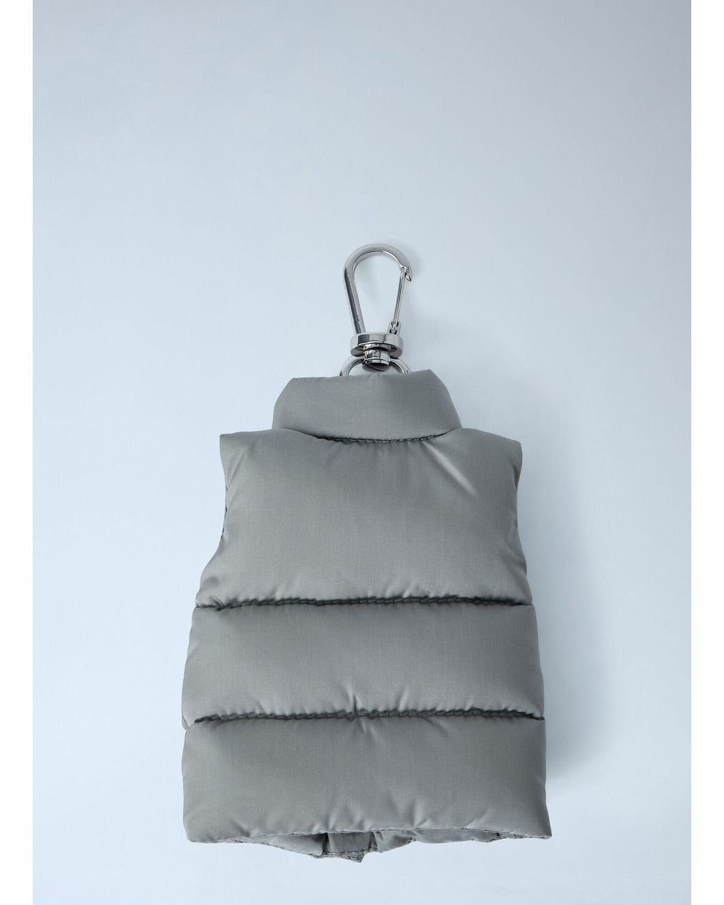 Moncler Gray Gilet-Shaped Key Ring for men