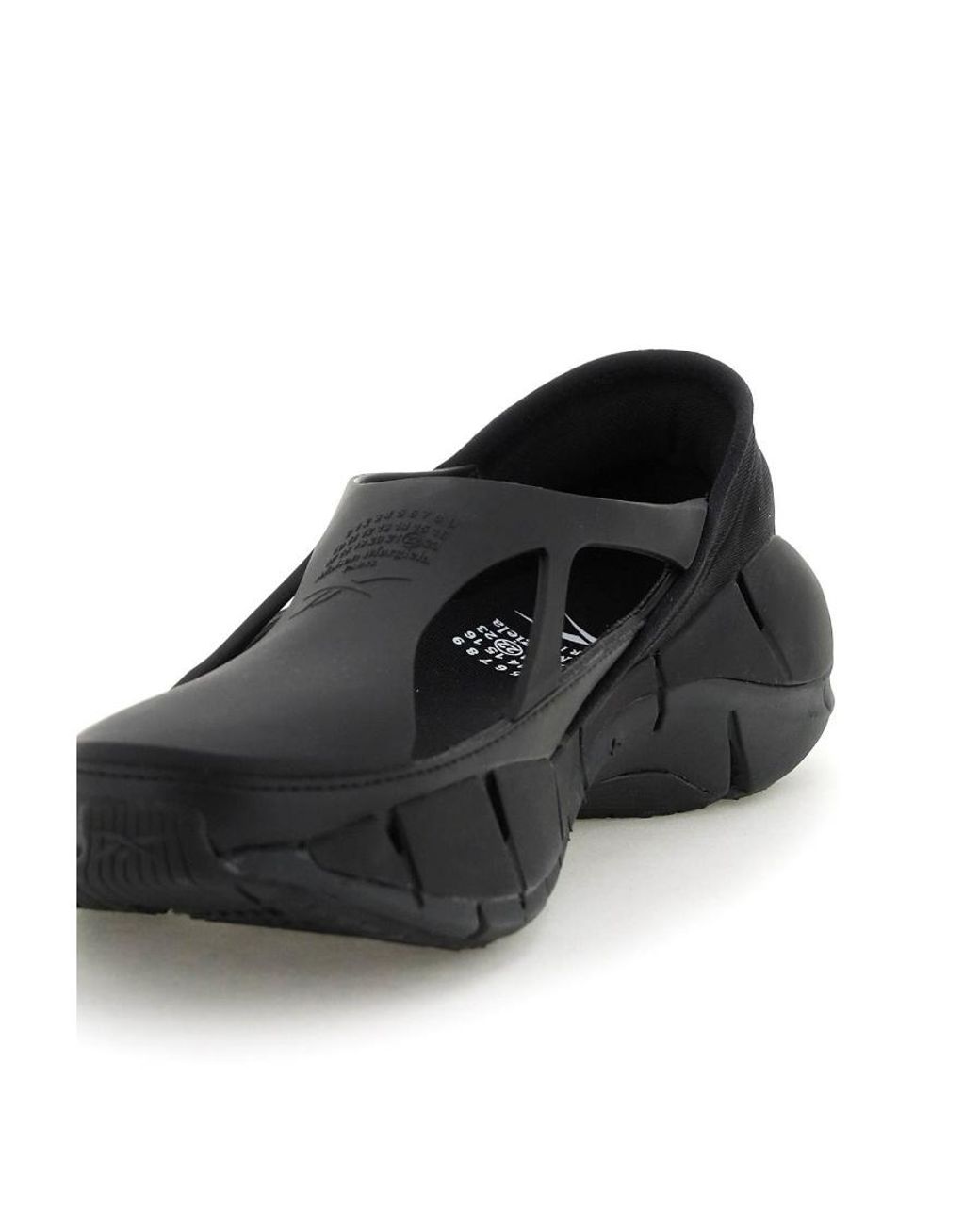 Maison Margiela Black X Reebok Cut-Out Slip-On Sneakers for men