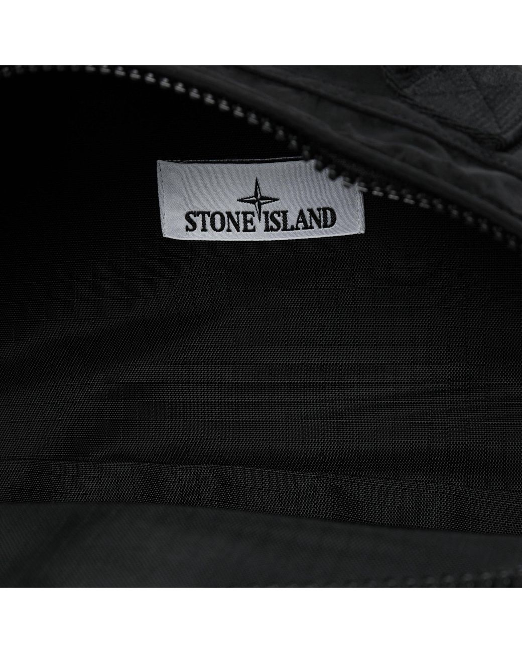 Stone Island Black Lightweight Fabric Backpack for men