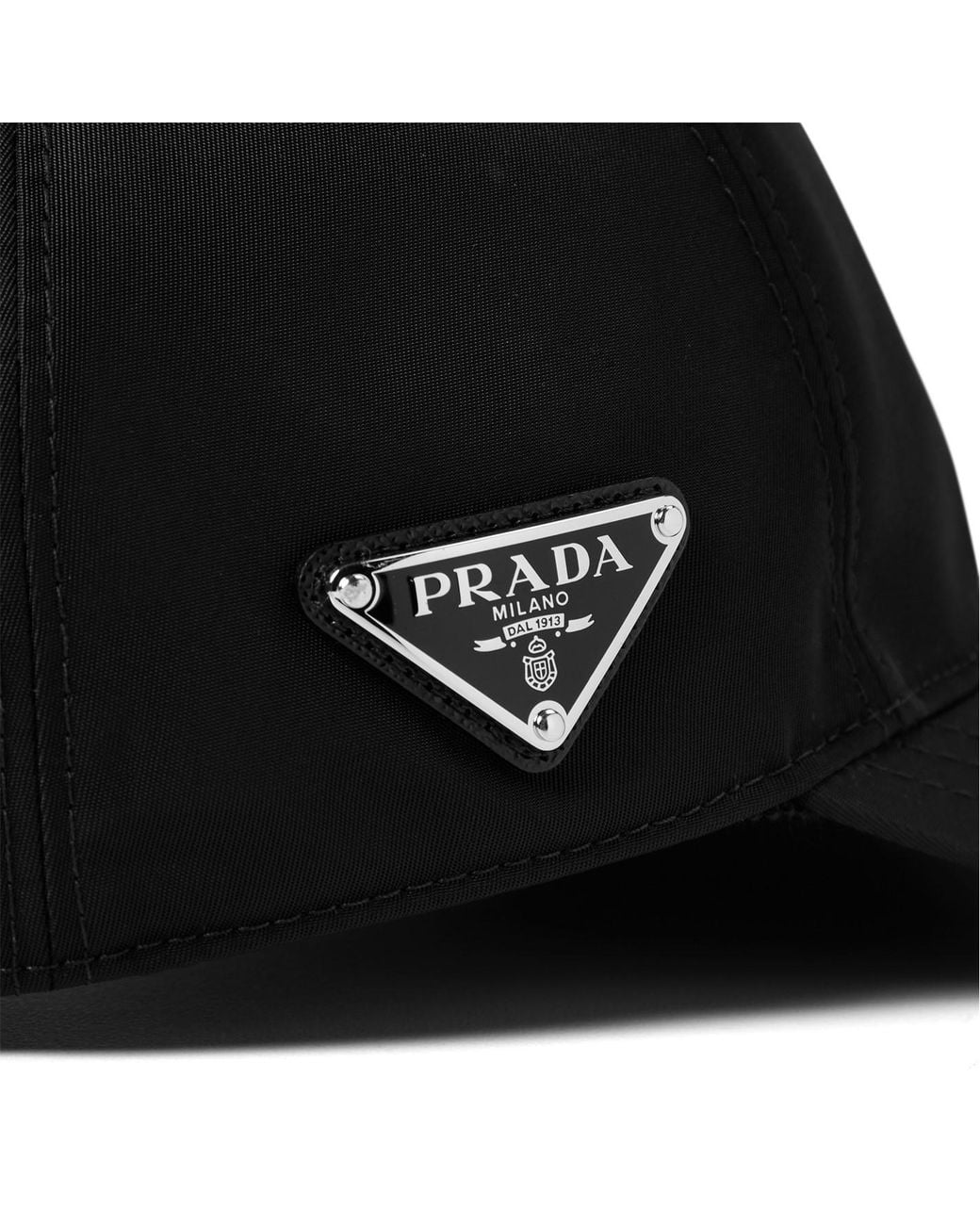 Prada Black Logo Baseball Cap