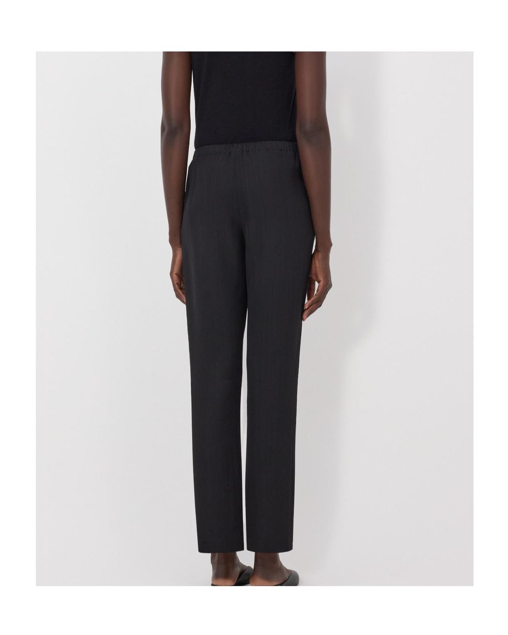 Loulou de Saison Black Scot Straight-Leg Pants