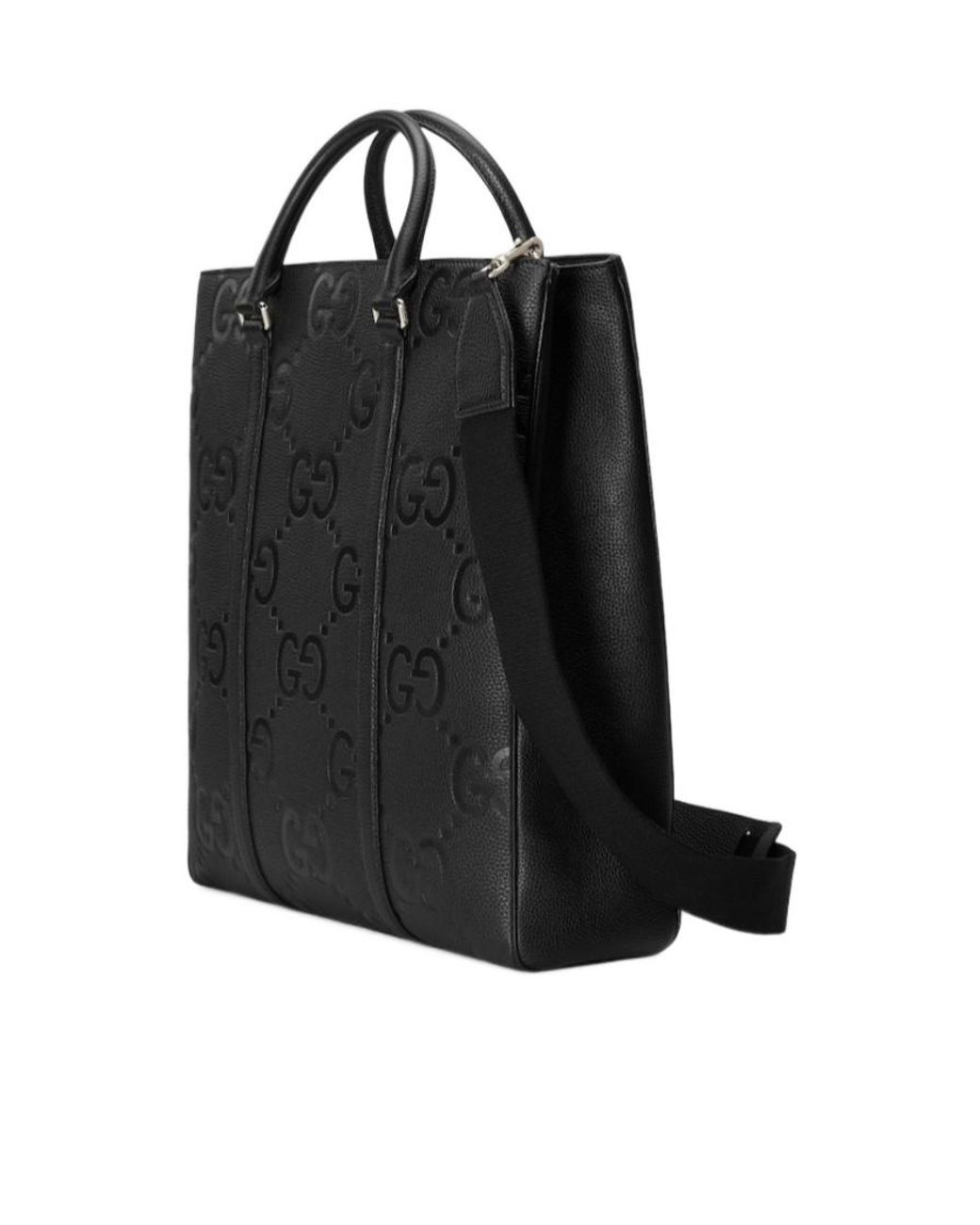 Gucci Black Medium Jumbo Gg Leather Tote Bag for men