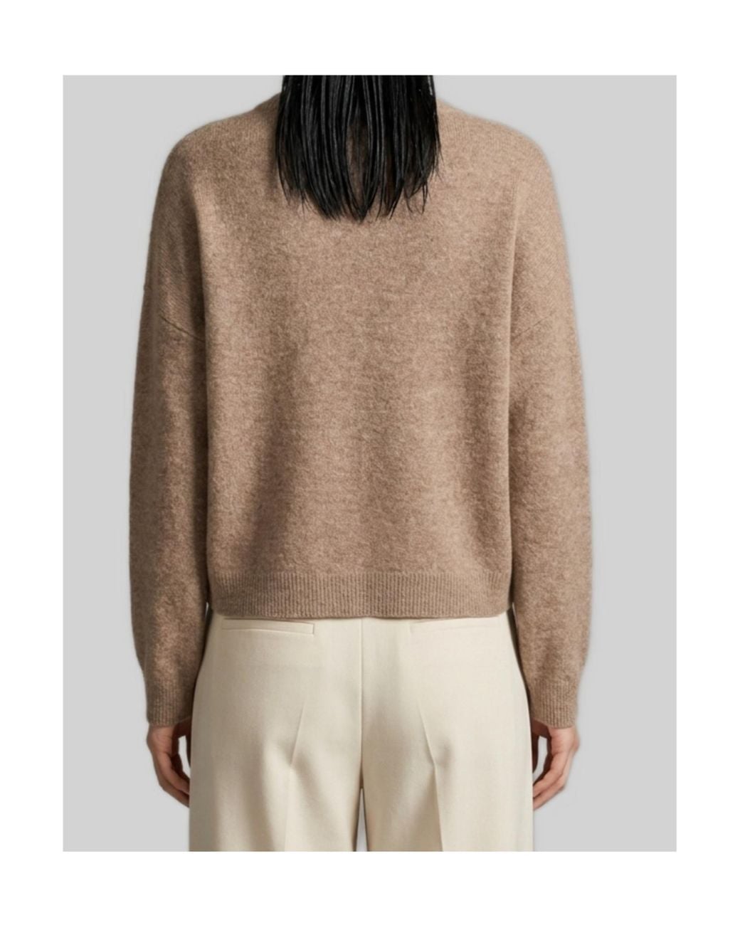 Loulou de Saison Natural Crew-Neck Long-Sleeve Sweater