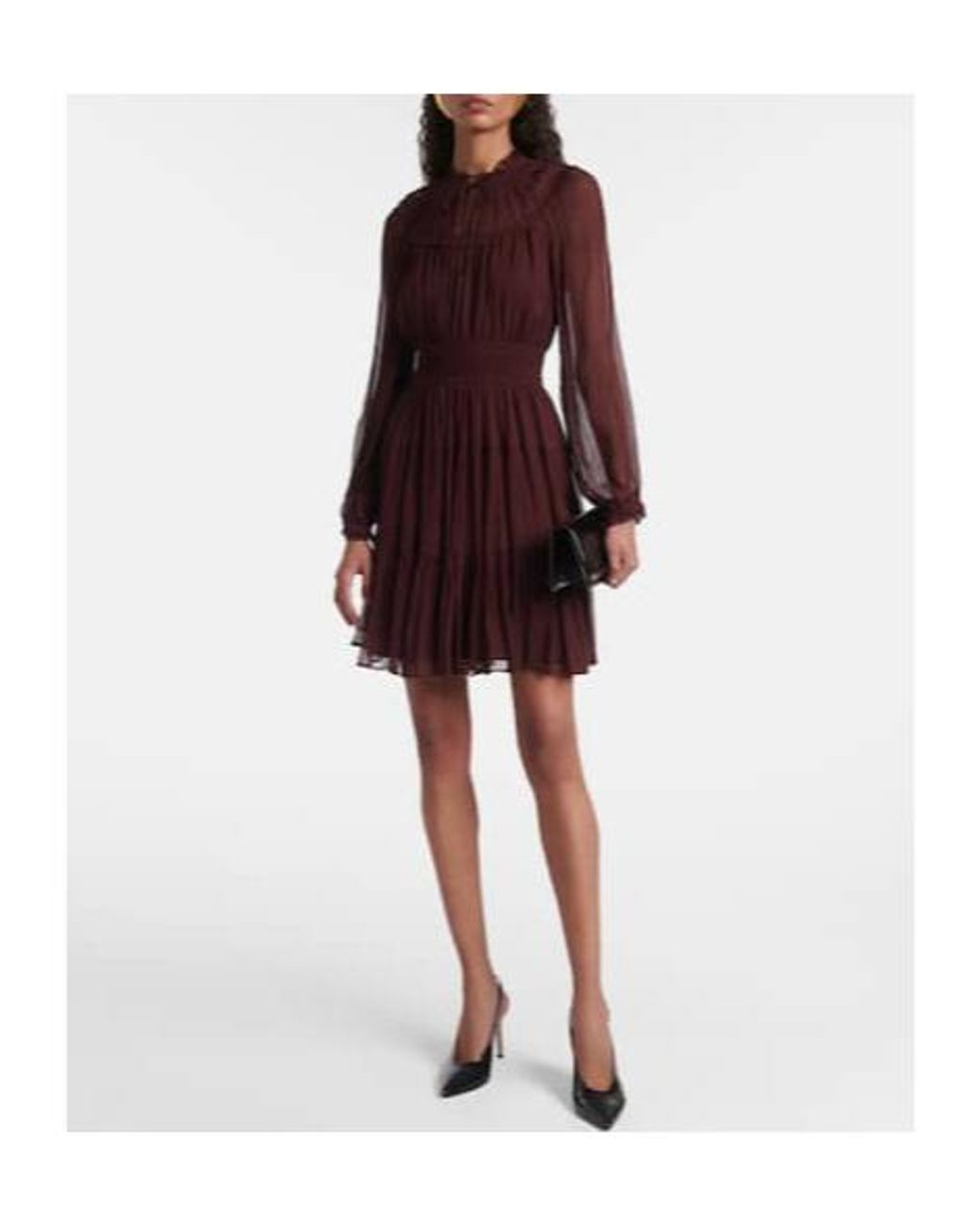 Ulla Johnson Purple Strappy Long-Sleeved Dress
