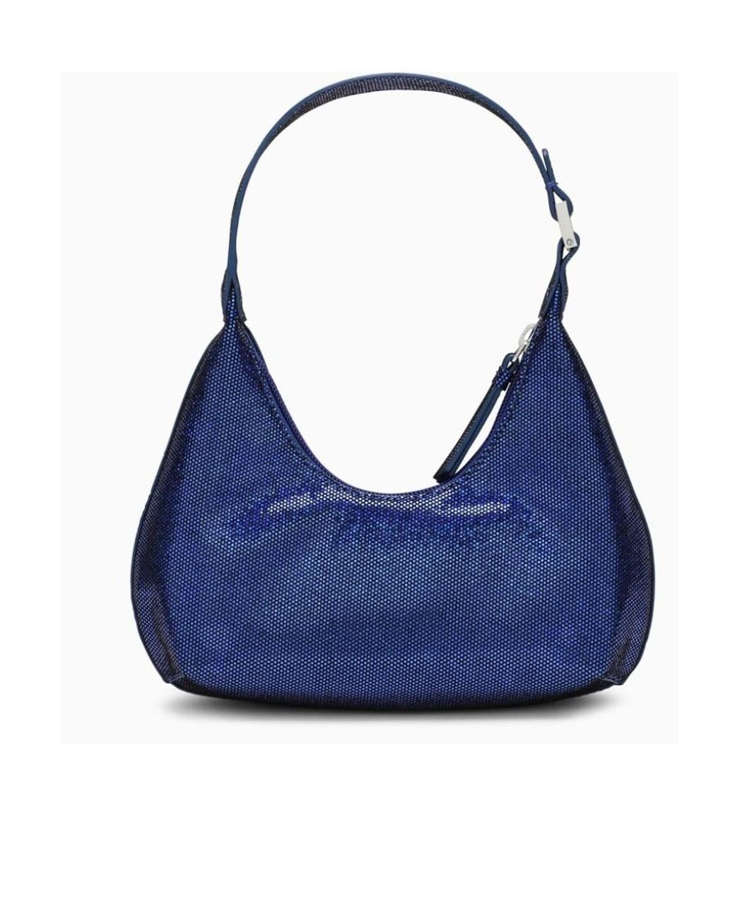 By Far Blue Baby Amber Zipped Tote Bag