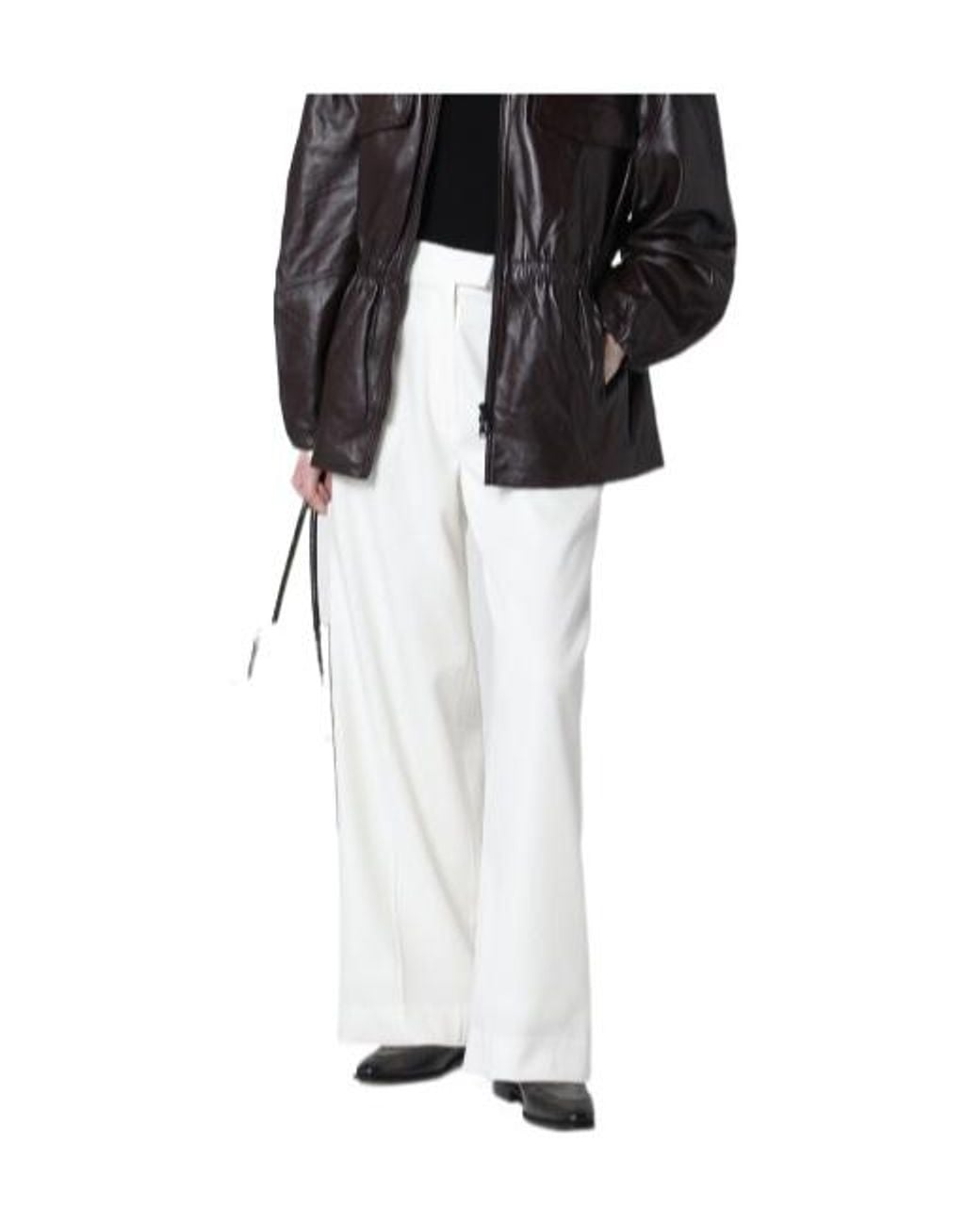 Frankie Shop Black Casual Pants With Belt Loops