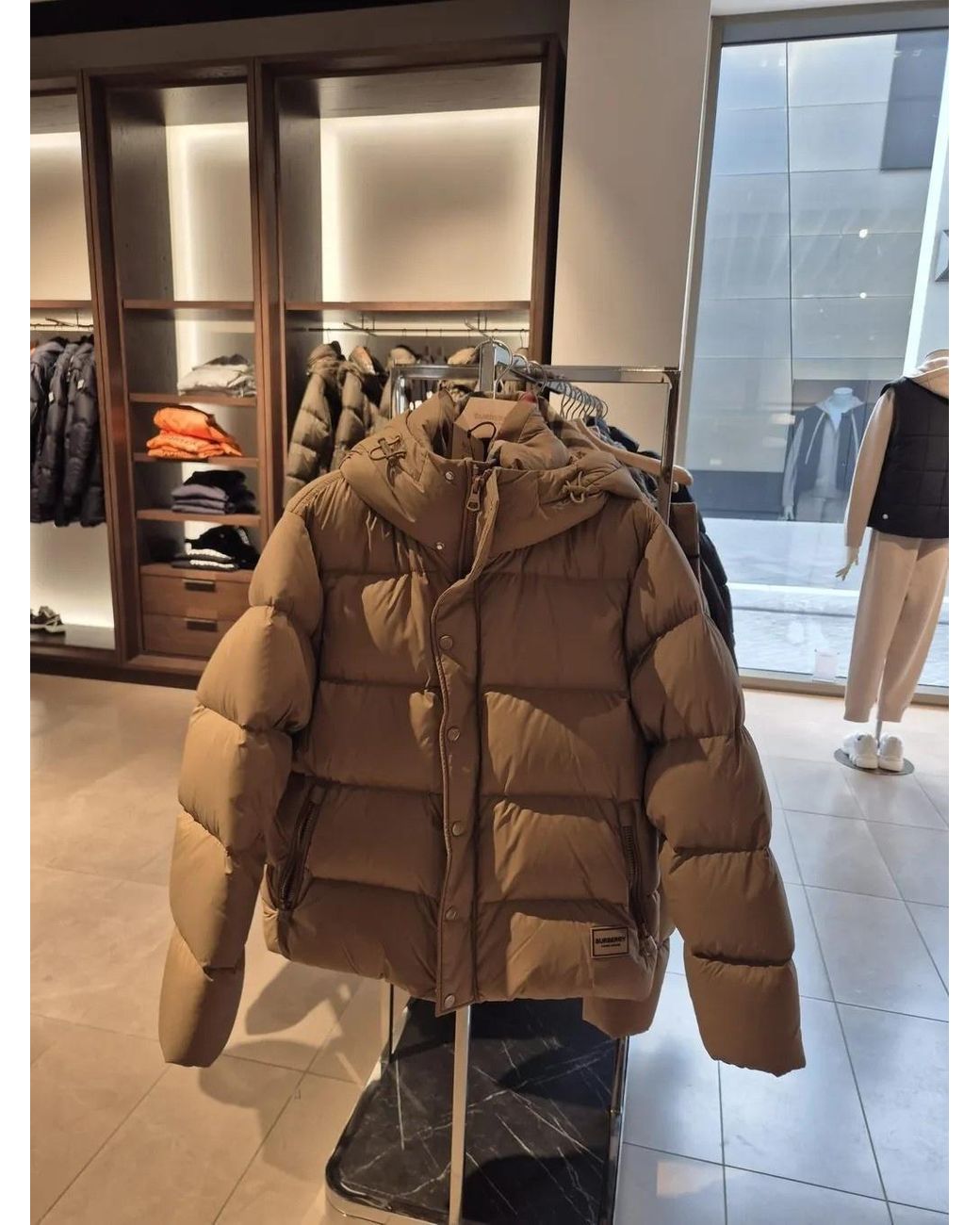 Burberry Natural Long-Sleeved Down Jacket for men