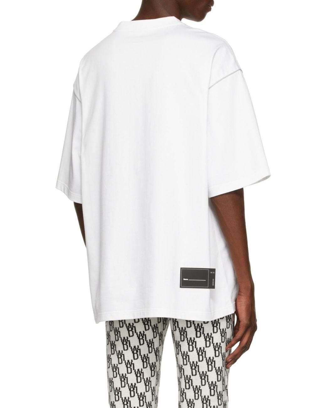 we11done White Logo Printed T-Shirt for men