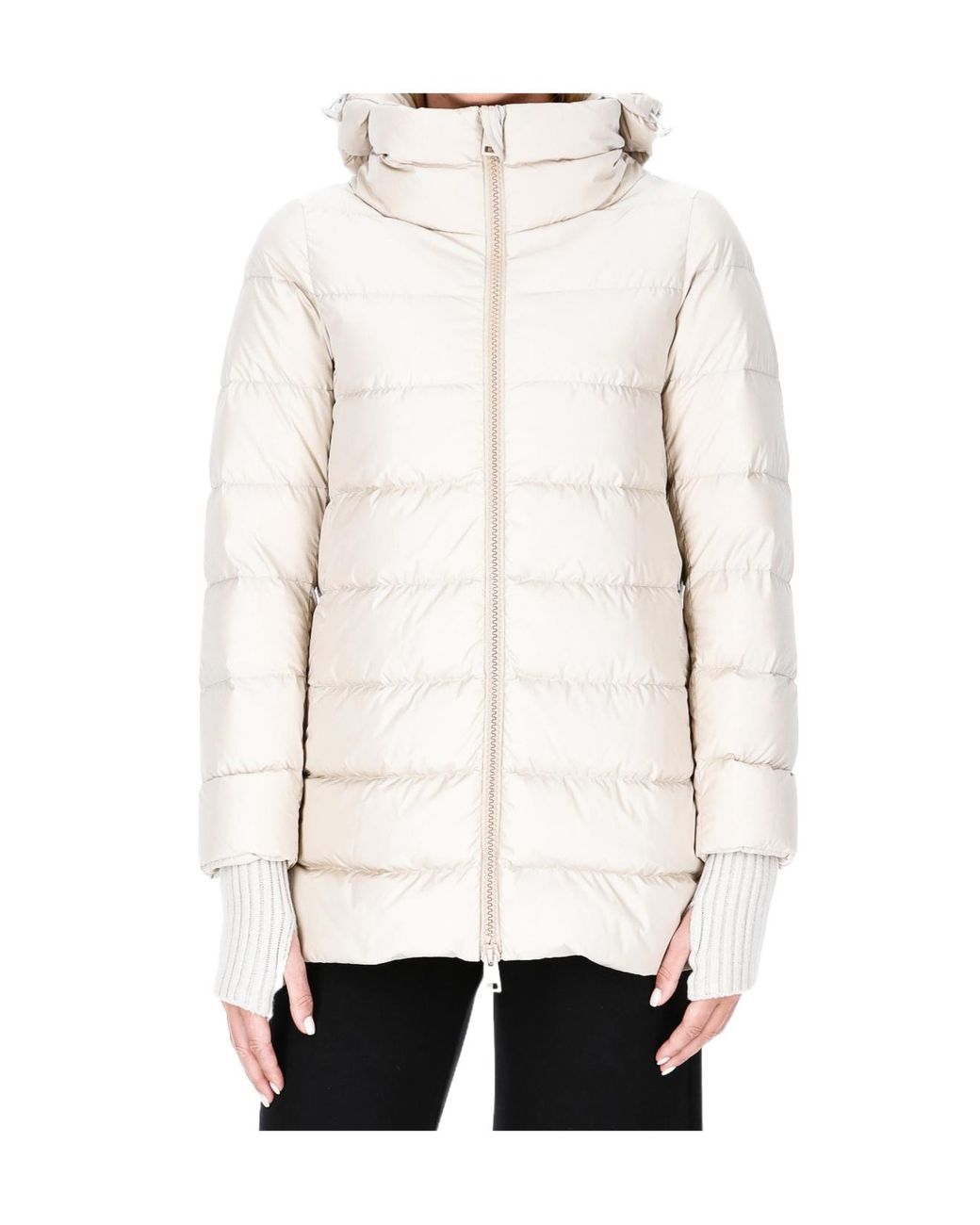 Herno Natural Zip-Fastening Padded Coat