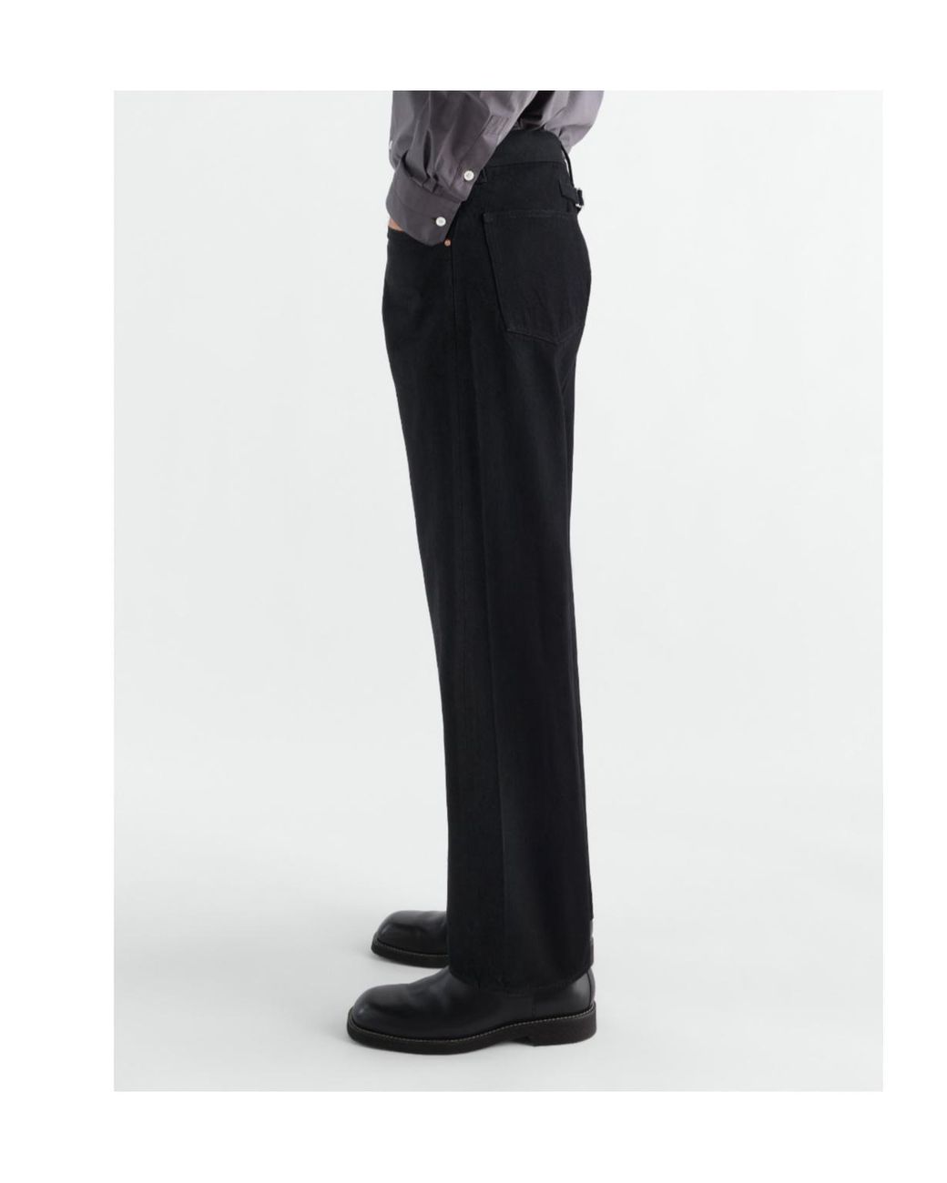 Lemaire Black Straight Leg 5 Pockets Selvedge Denim Jeans for men