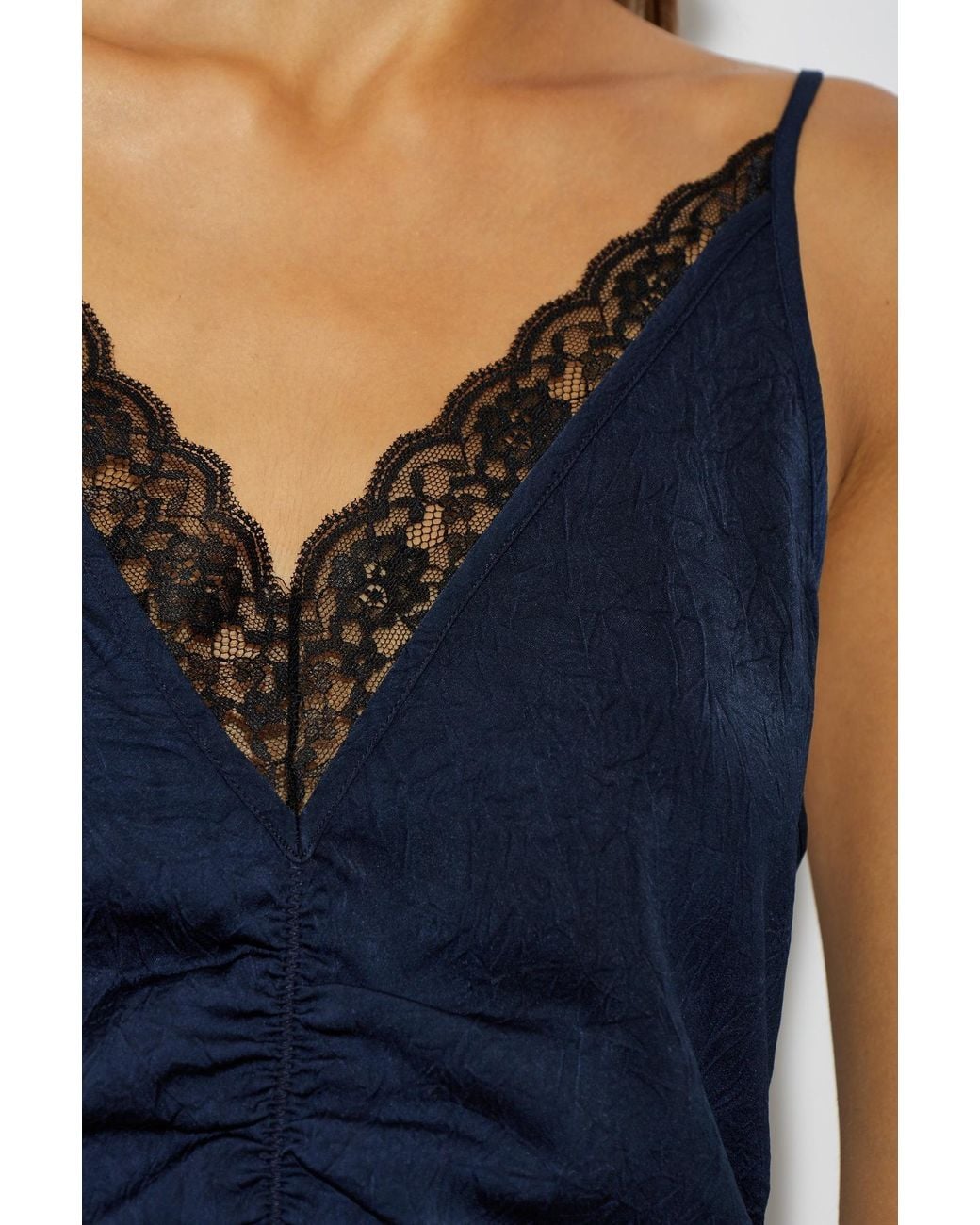 Baum und Pferdgarten Blue Atalie Lace-Trim Maxi Dress