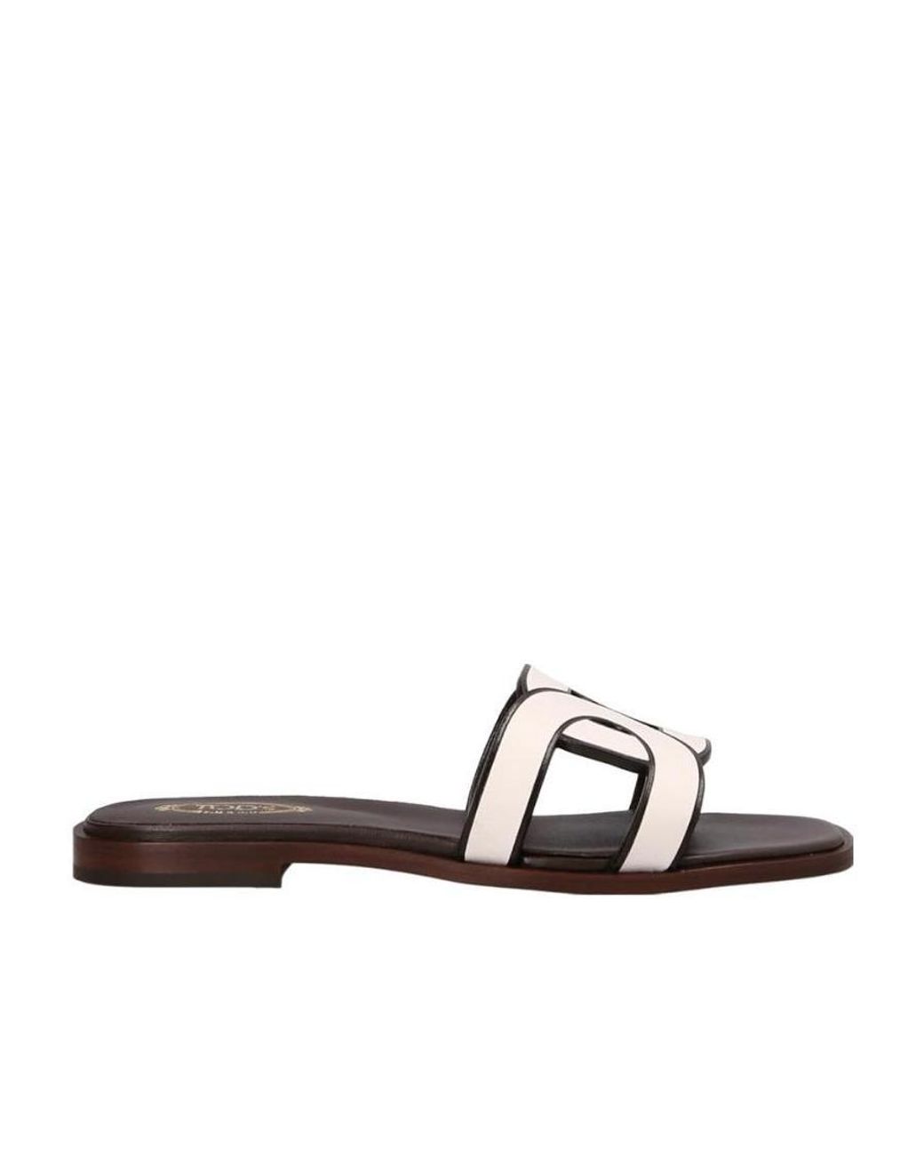Tod's White Chain Slip-On Sandals