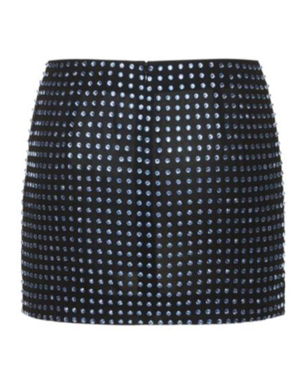 16Arlington Black Halie Crystal-Embellished Mini Skirt