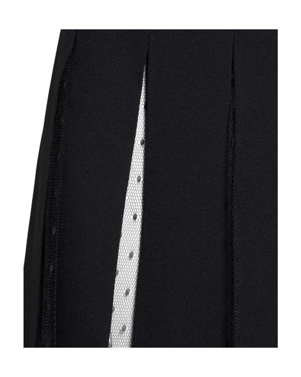 RED Valentino Blue Layered Pleated Skirt
