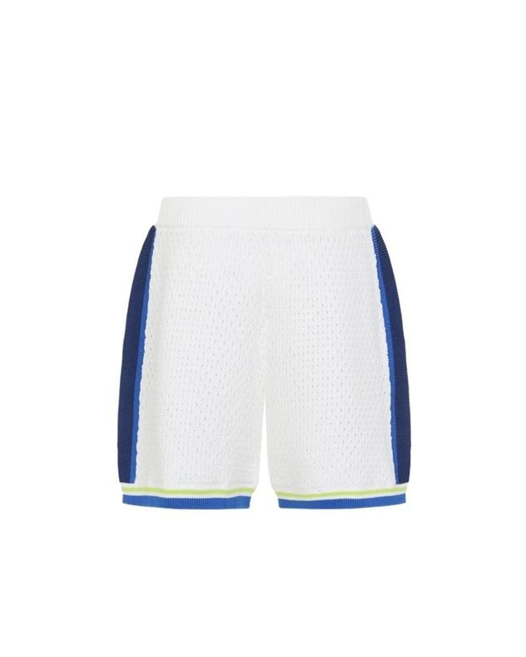 Casablanca Blue Openwork Knit Shorts for men