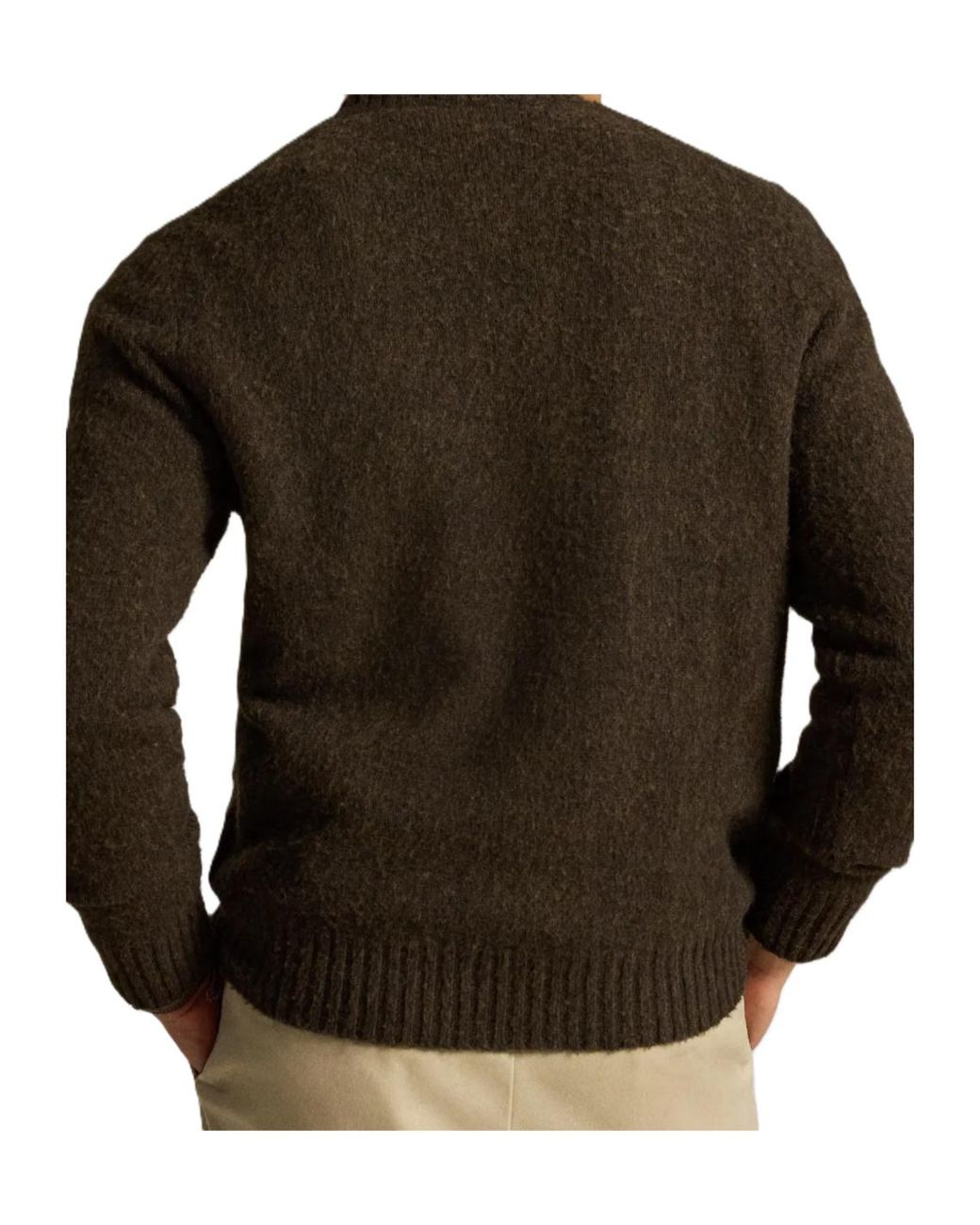 Polo Ralph Lauren Brown Ralph Logo Knitted Sweater for men