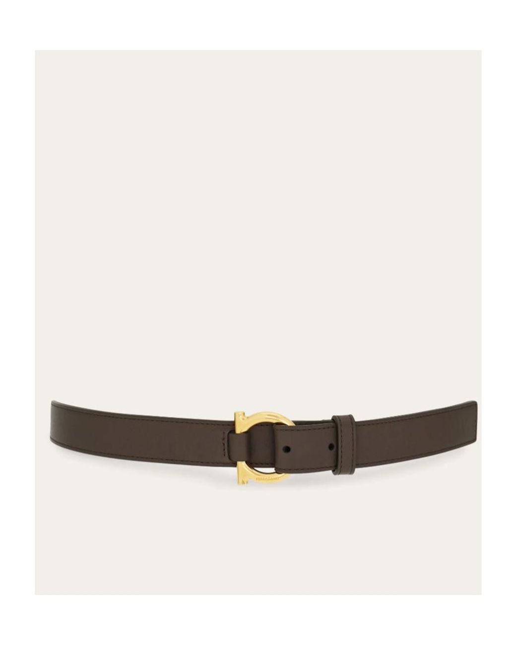 Ferragamo White Gancini Belt