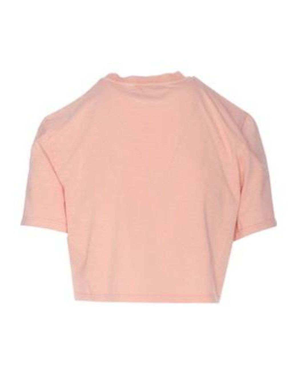 Fendi Pink Logo Detailed Cropped T-Shirt