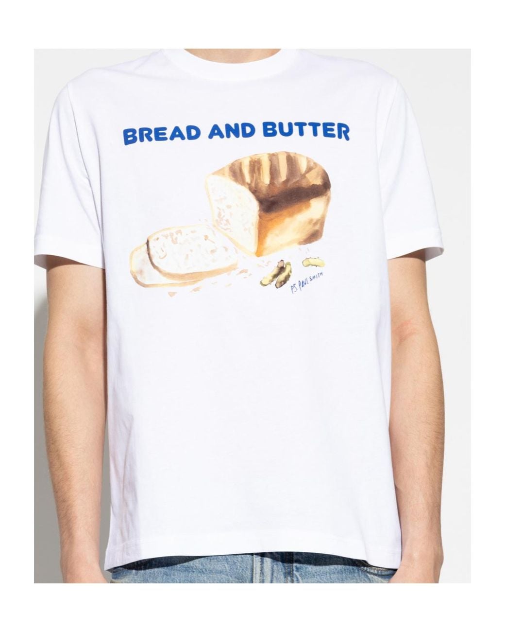 Paul Smith White Ps Paul Smith Bread And Butter Print T-Shirt for men